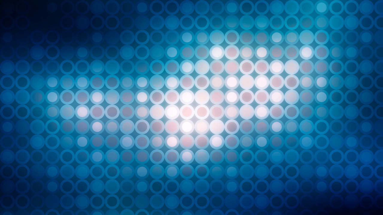 Обои синий, узор, свет, бирюза, круг в разрешении 1280x720