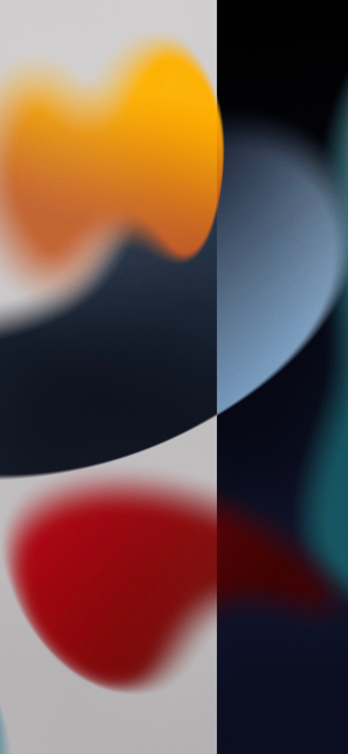 Обои свет, красочность, Оранжевый цвет, материальное свойство, полутона и оттенки в разрешении 1125x2436