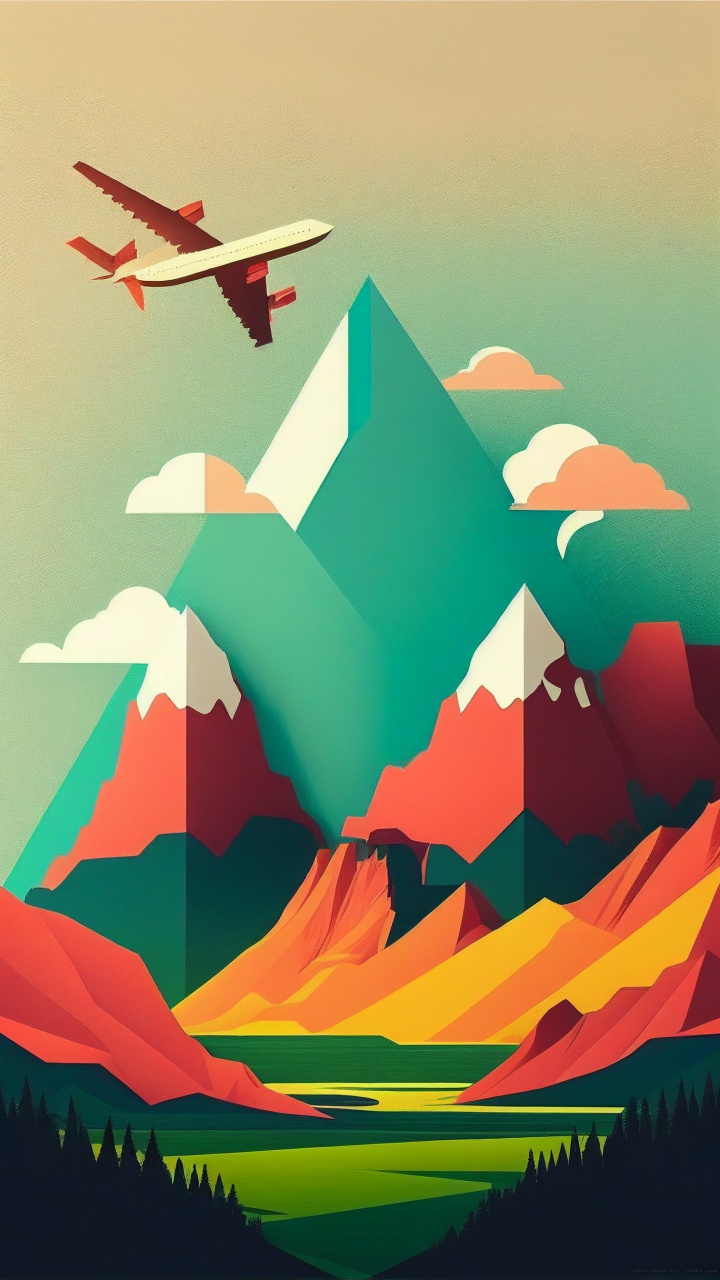 Обои Производитель аэрокосмической, самолеты, аэрокосмическая техника, рисование, визуальное искусство в разрешении 720x1280