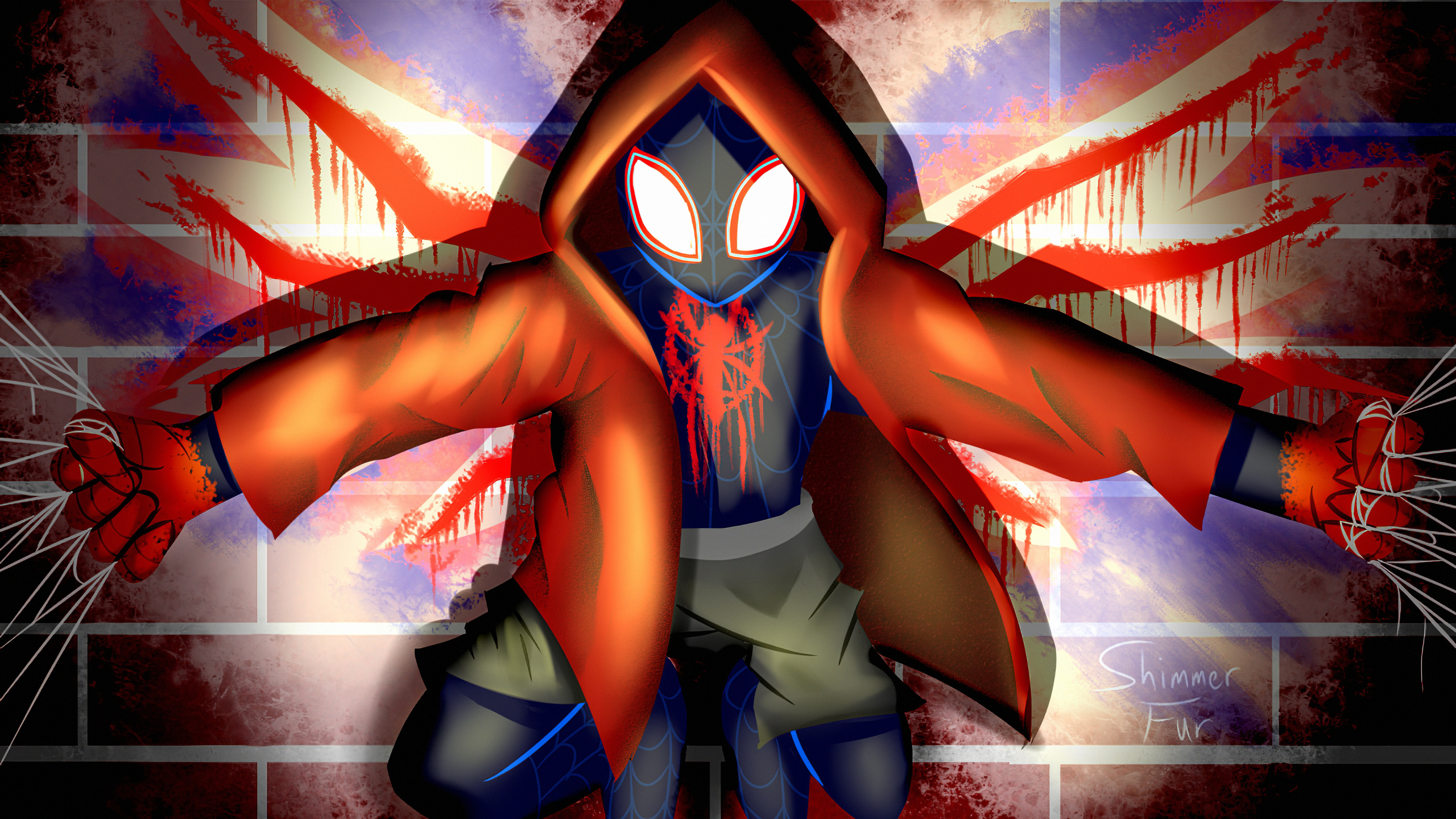 Обои человек-паук, арт, иллюстрация, графический дизайн, графика в разрешении 2560x1440