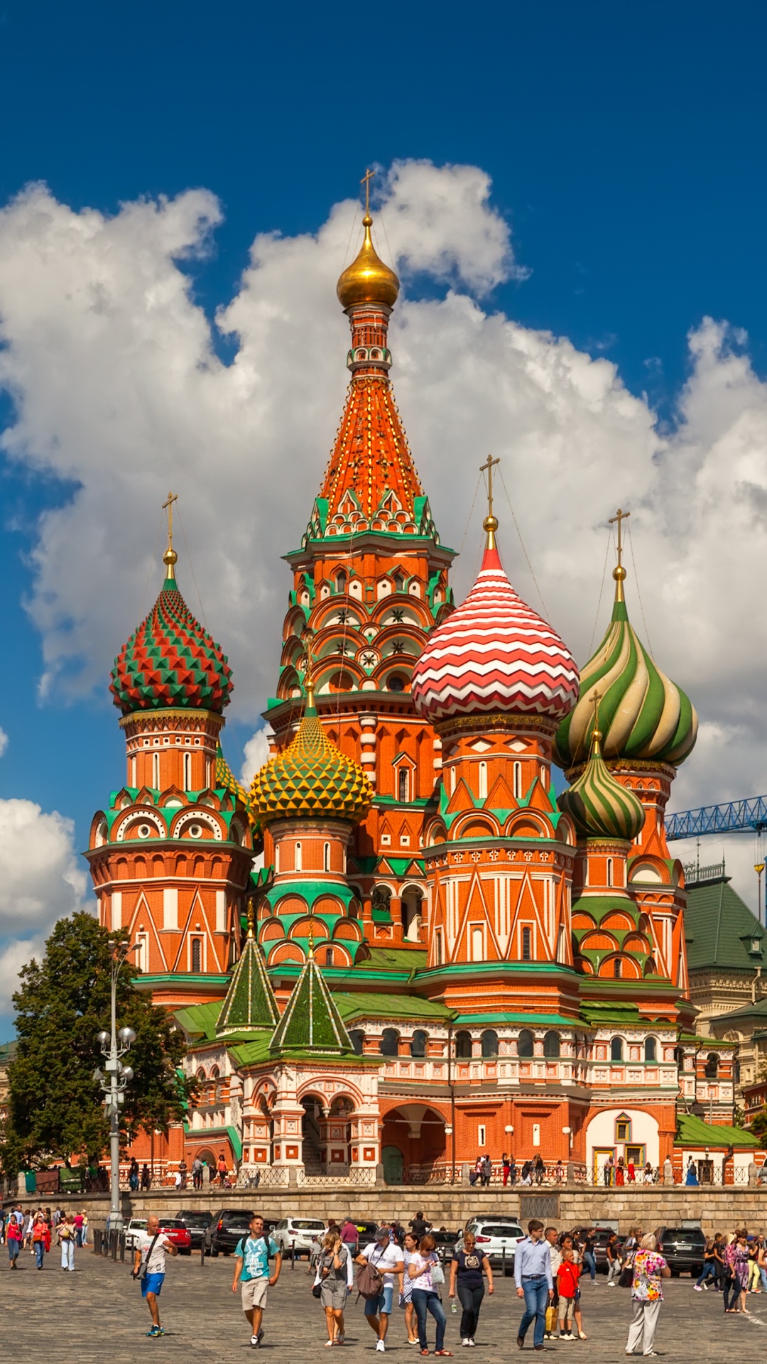 Обои собор Василия Блаженного, собор, ориентир, место поклонения, туризм в разрешении 1080x1920