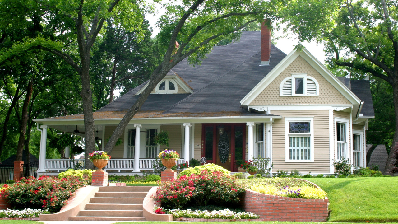 Обои родина, недвижимость, свойство, жилой район, коттедж в разрешении 1280x720