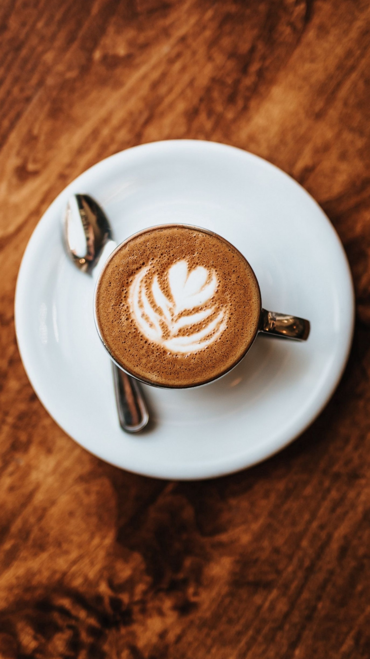 Обои кофе, кофе темной обжарки, чай, латте, растворимый кофе в разрешении 750x1334