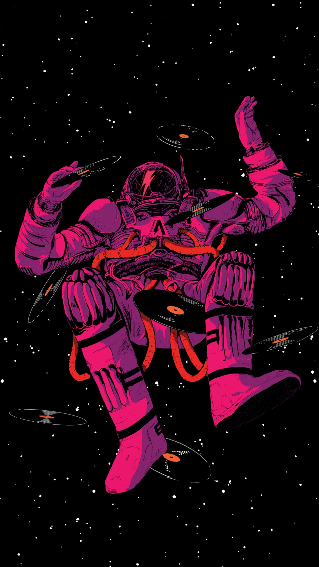 Обои иллюстрация, пост-панк, кафе кинотеатр, арт, новая волна в разрешении 1080x1920