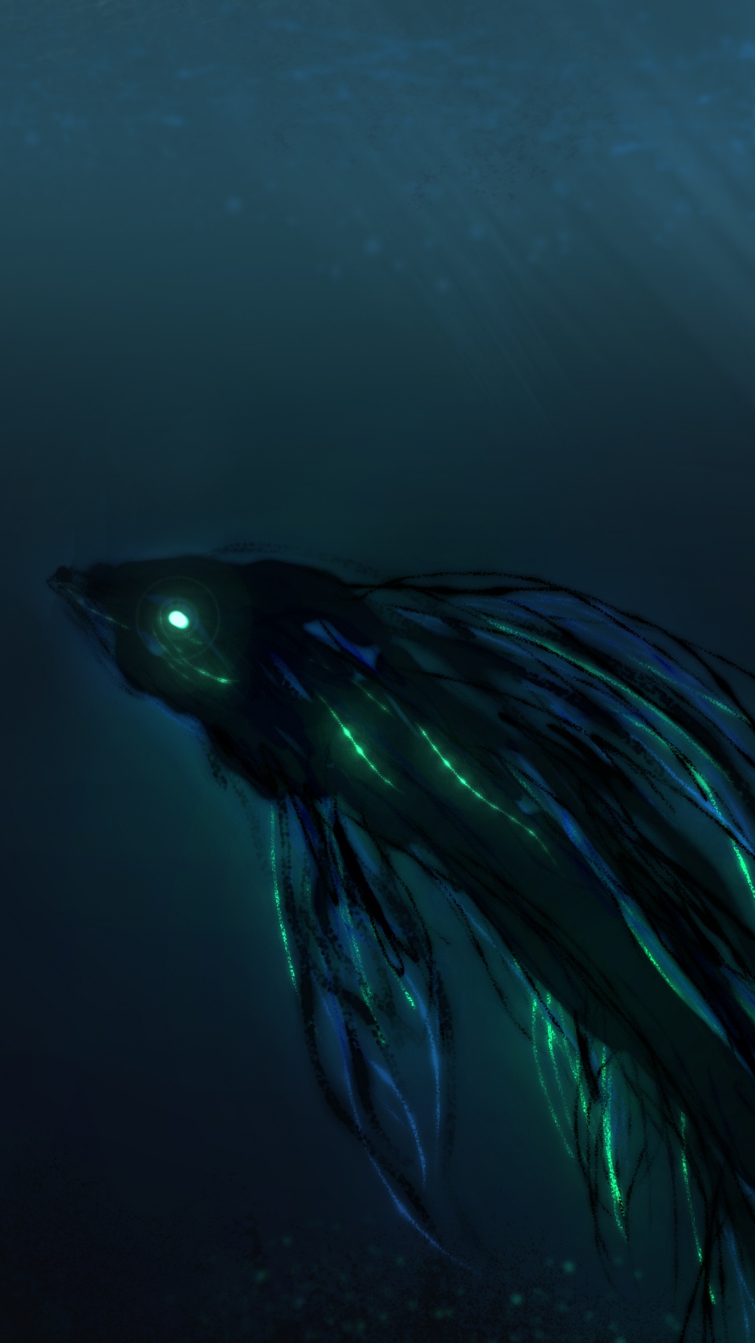 Обои глубокое море, море, океан, морская биология, рыба в разрешении 1080x1920