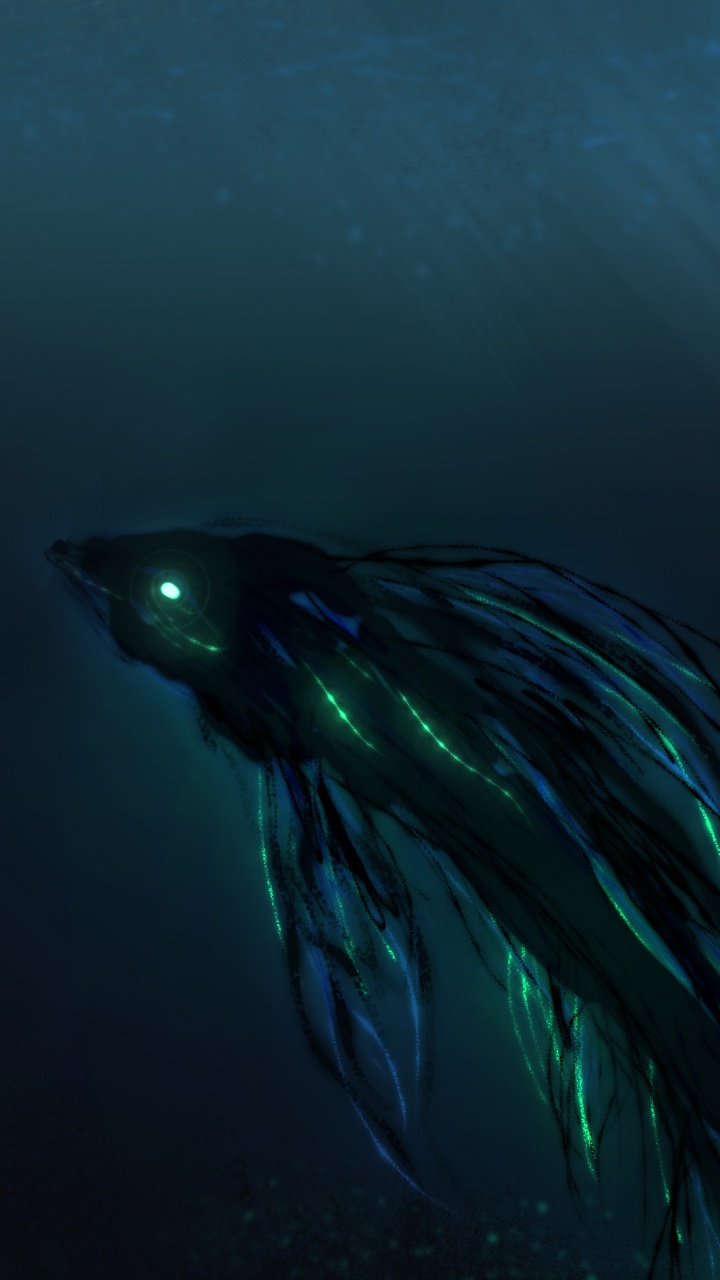 Обои глубокое море, море, океан, морская биология, рыба в разрешении 720x1280