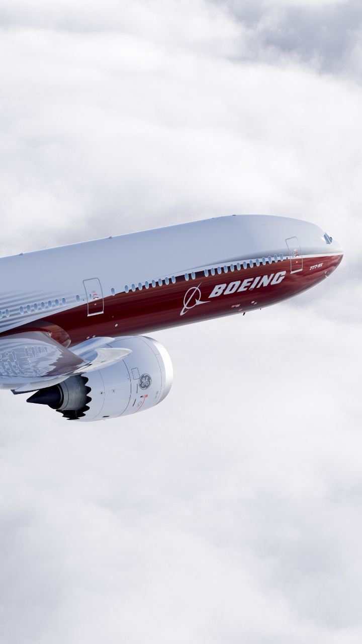Обои Боинг 777x, самолет, самолеты, Боинг, boeing 777 в разрешении 720x1280