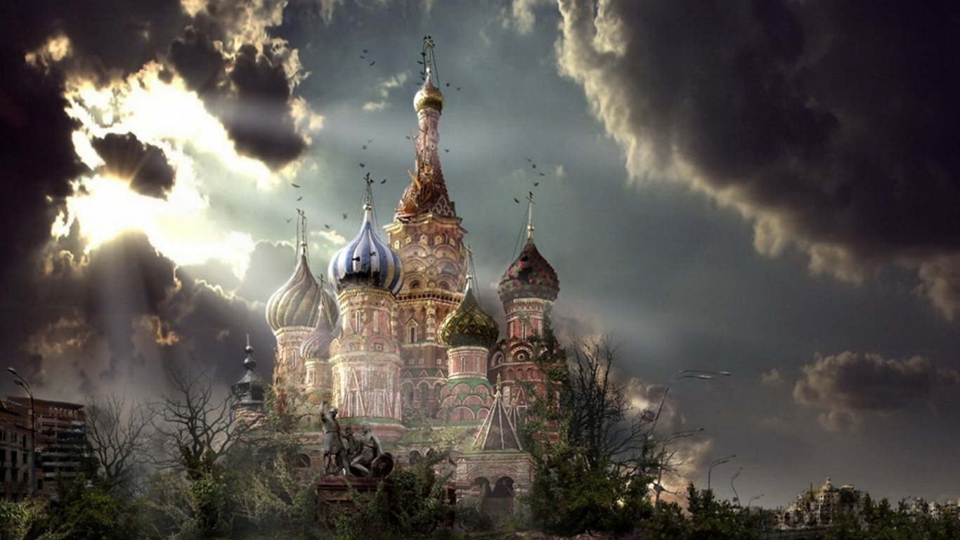 Обои замок, ориентир, облако, здание, атмосфера в разрешении 1366x768