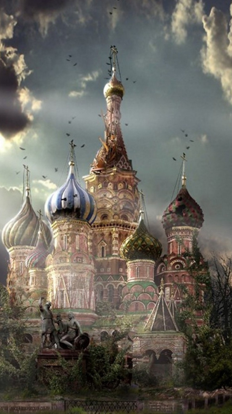 Обои замок, ориентир, облако, здание, атмосфера в разрешении 750x1334