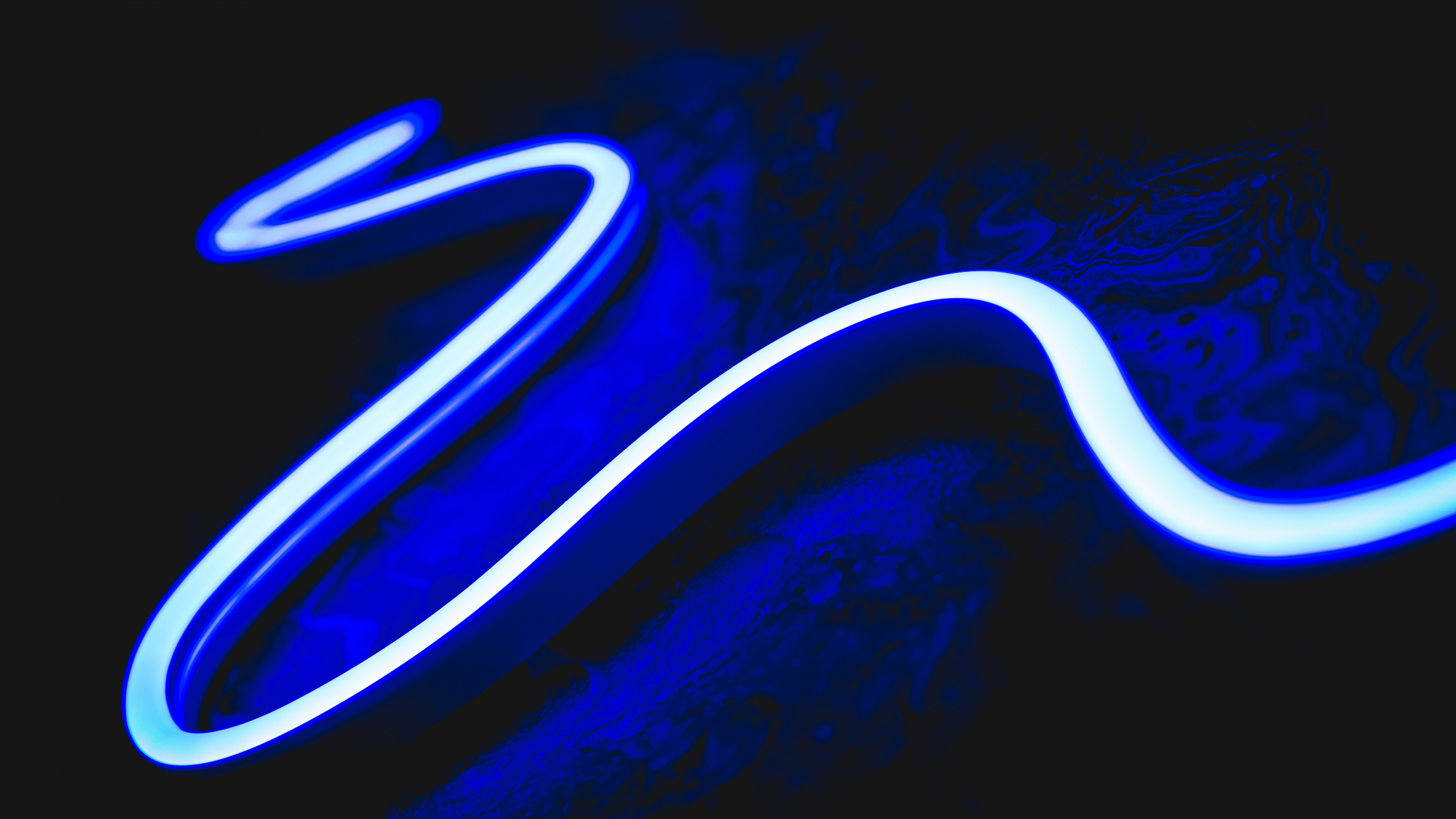 Обои неон, неоновая вывеска, синий, электрик, свет в разрешении 2560x1440