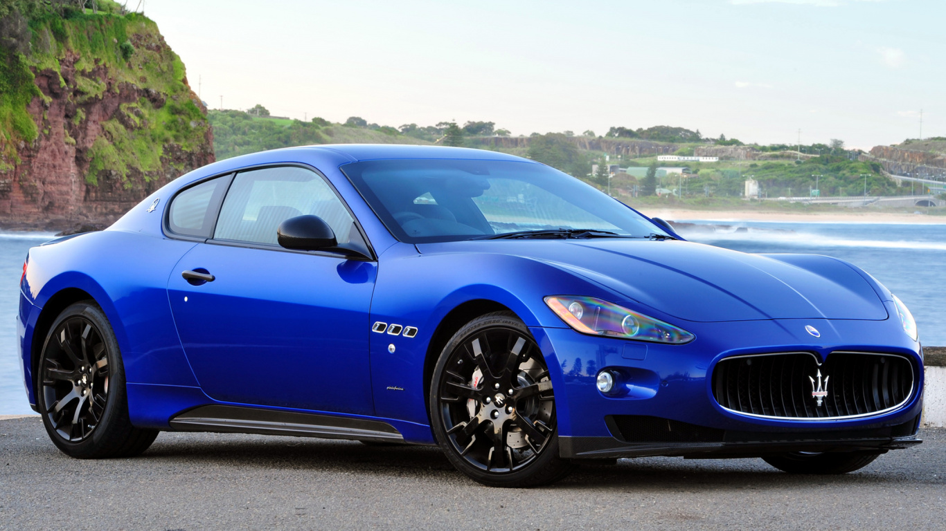 Обои maserati granturismo, Мазерати, авто, спорткар, Мазерати GranSport в разрешении 1366x768