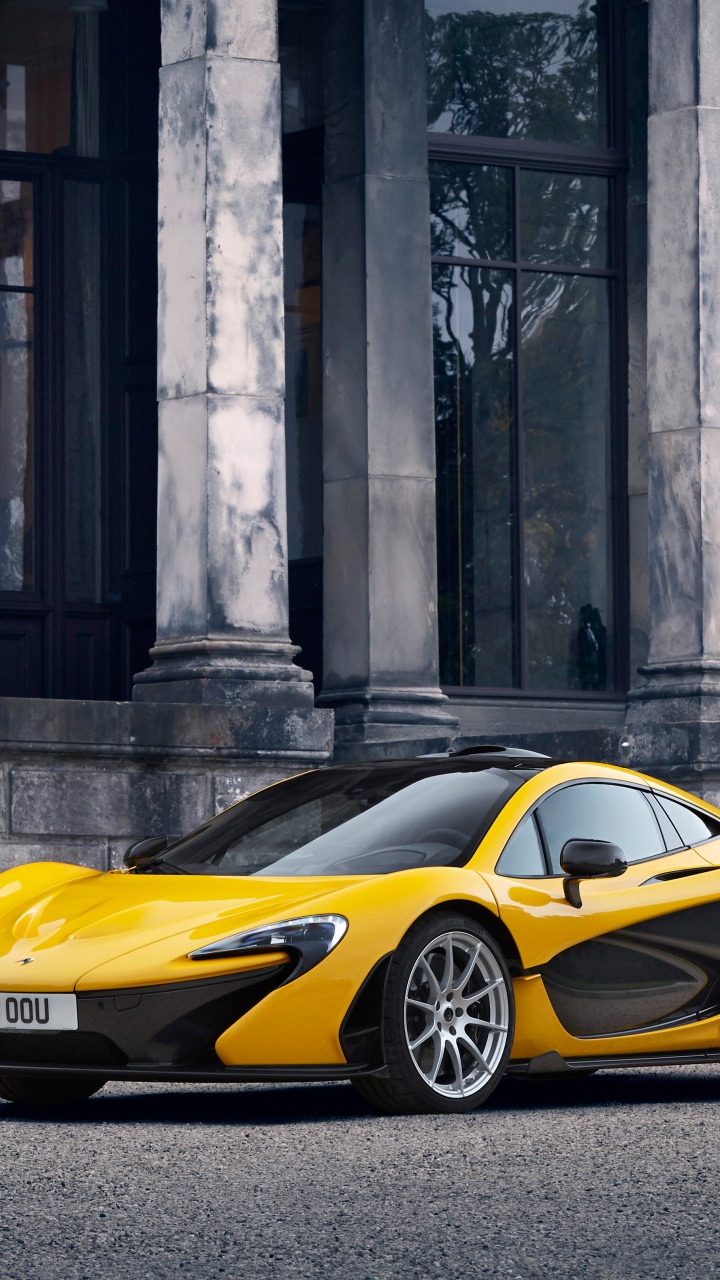 Обои Макларен, авто, суперкар, спорткар, желтый в разрешении 720x1280