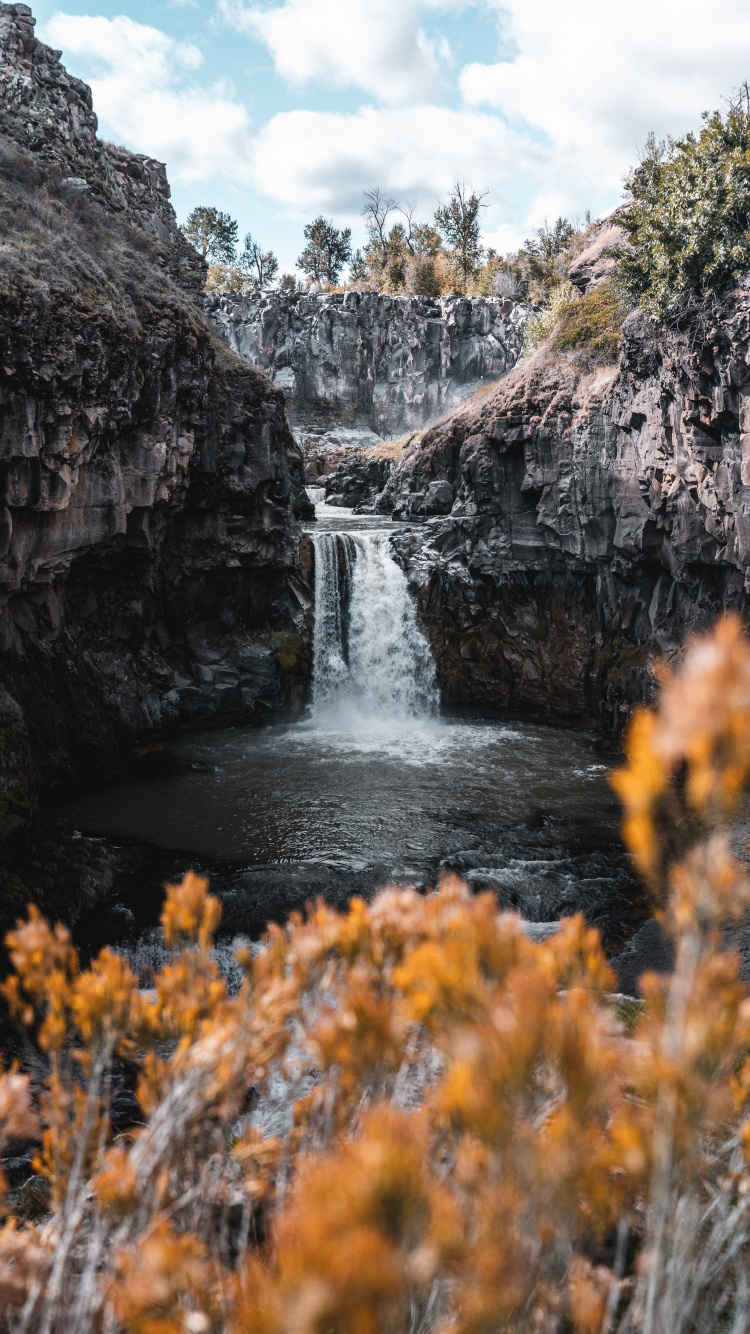 Обои Уайт-ривер-Фолс государственный парк, водопад, Уайт-Ривер-Фолс, водоем, природа в разрешении 750x1334