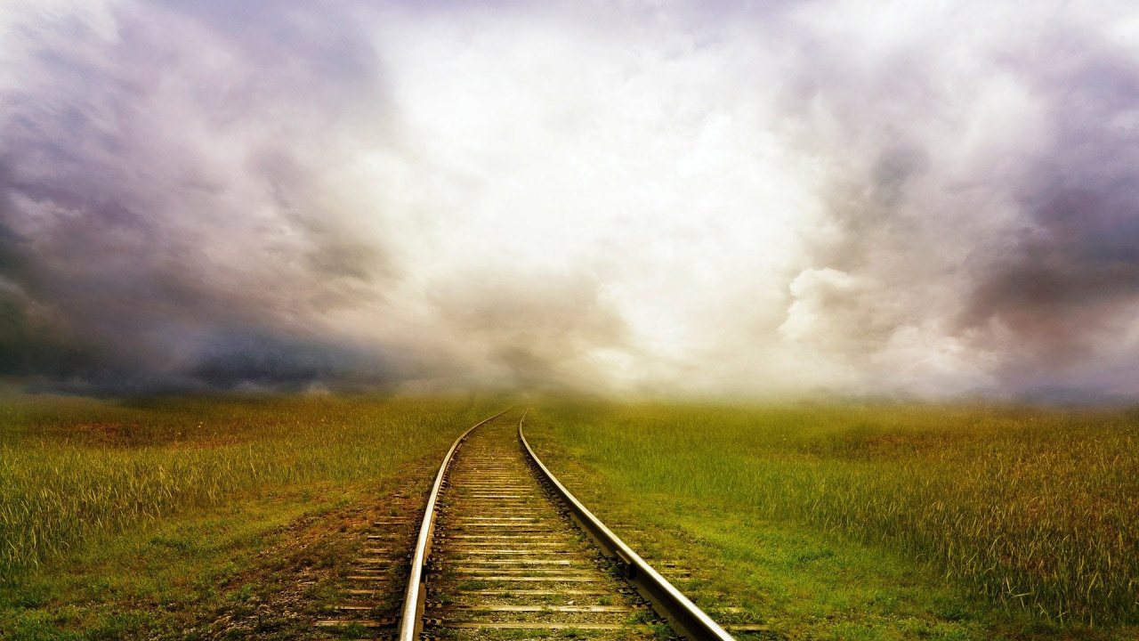 Обои железная дорога общественное достояние, железнодорожный транспорт, поезд, трек, транспорт в разрешении 1280x720