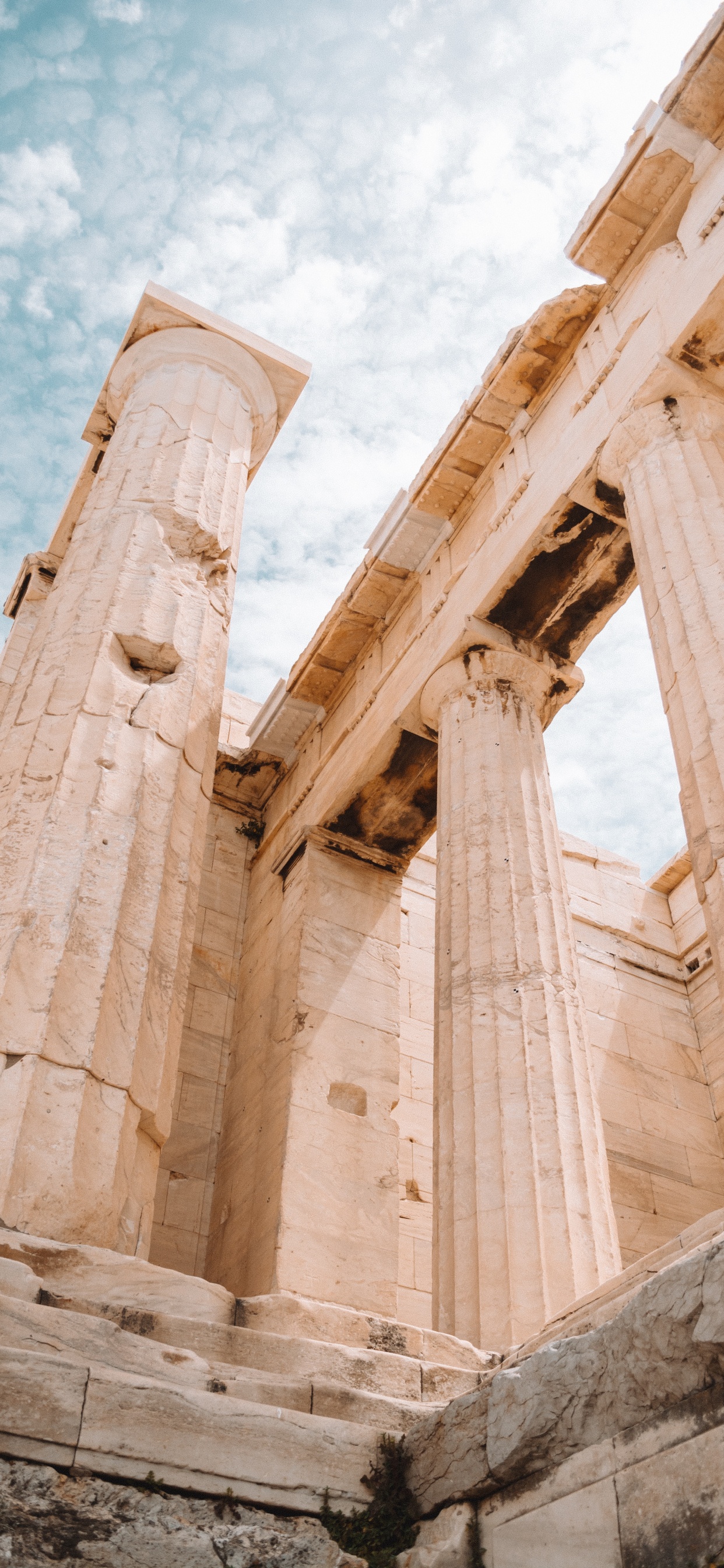 Обои развалины, небо, архитектура, Статуя Свободы национальный памятник, историческое место в разрешении 1242x2688