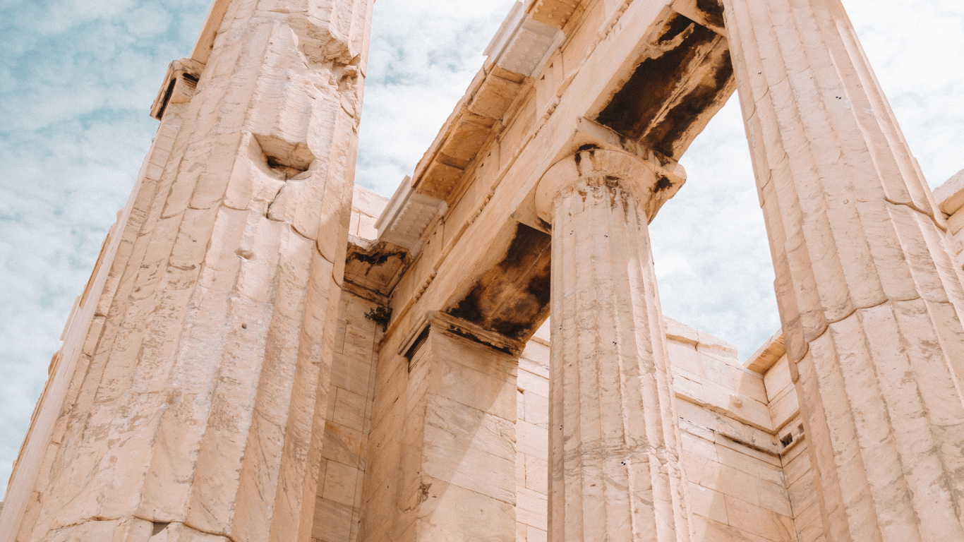 Обои развалины, небо, архитектура, Статуя Свободы национальный памятник, историческое место в разрешении 1366x768