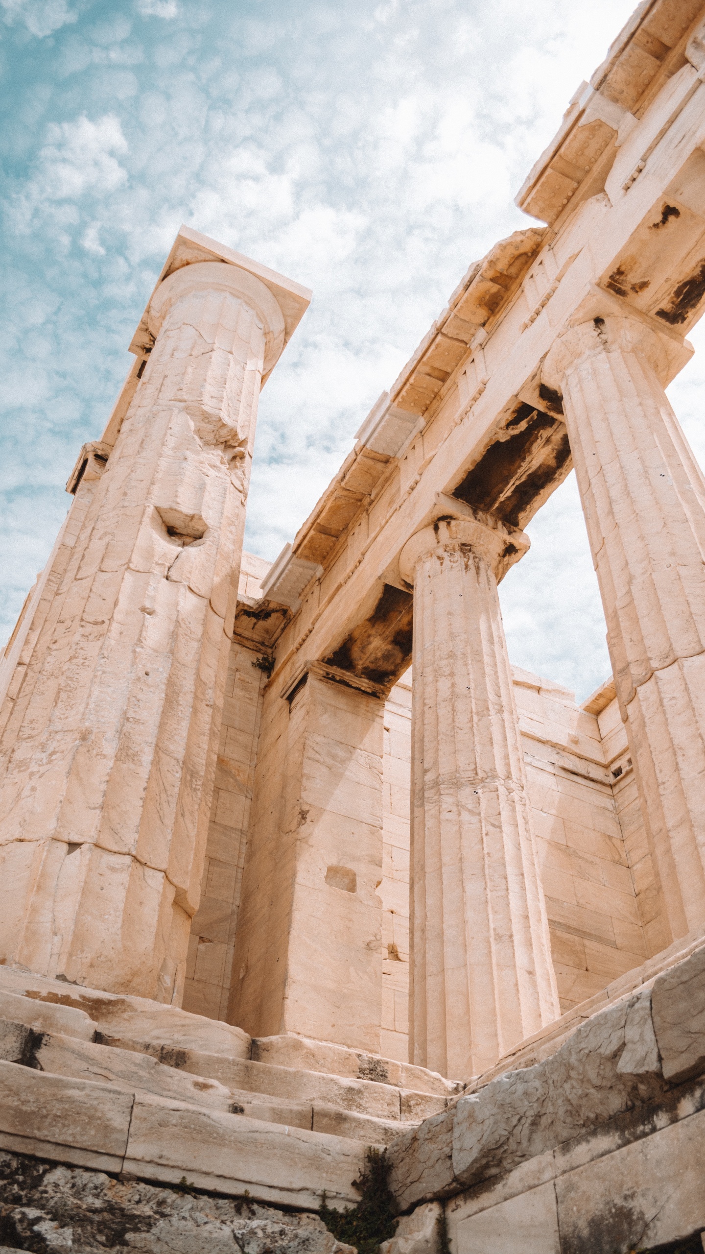 Обои развалины, небо, архитектура, Статуя Свободы национальный памятник, историческое место в разрешении 1440x2560