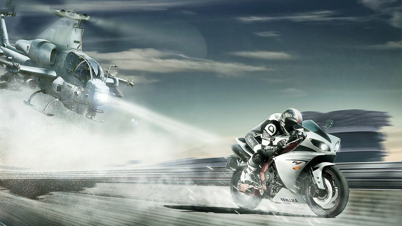 Обои мотоцикл, мотогонщик, мотоспорт, супербайк, гонки на мотоциклах в разрешении 1280x720