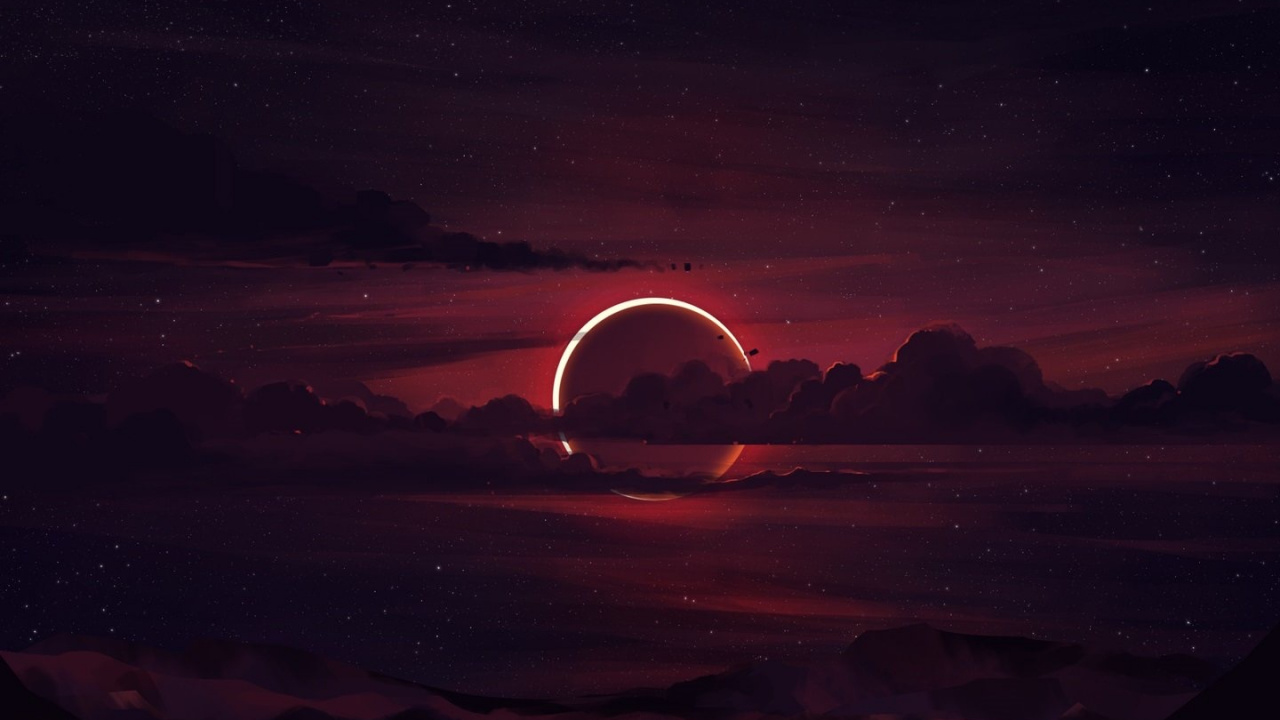 Обои человек, атмосфера, вода, облако, послесвечение в разрешении 1280x720