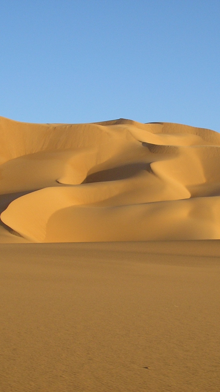 Обои пустыня, песок, эрг, эолийские рельефы, Дюна в разрешении 720x1280