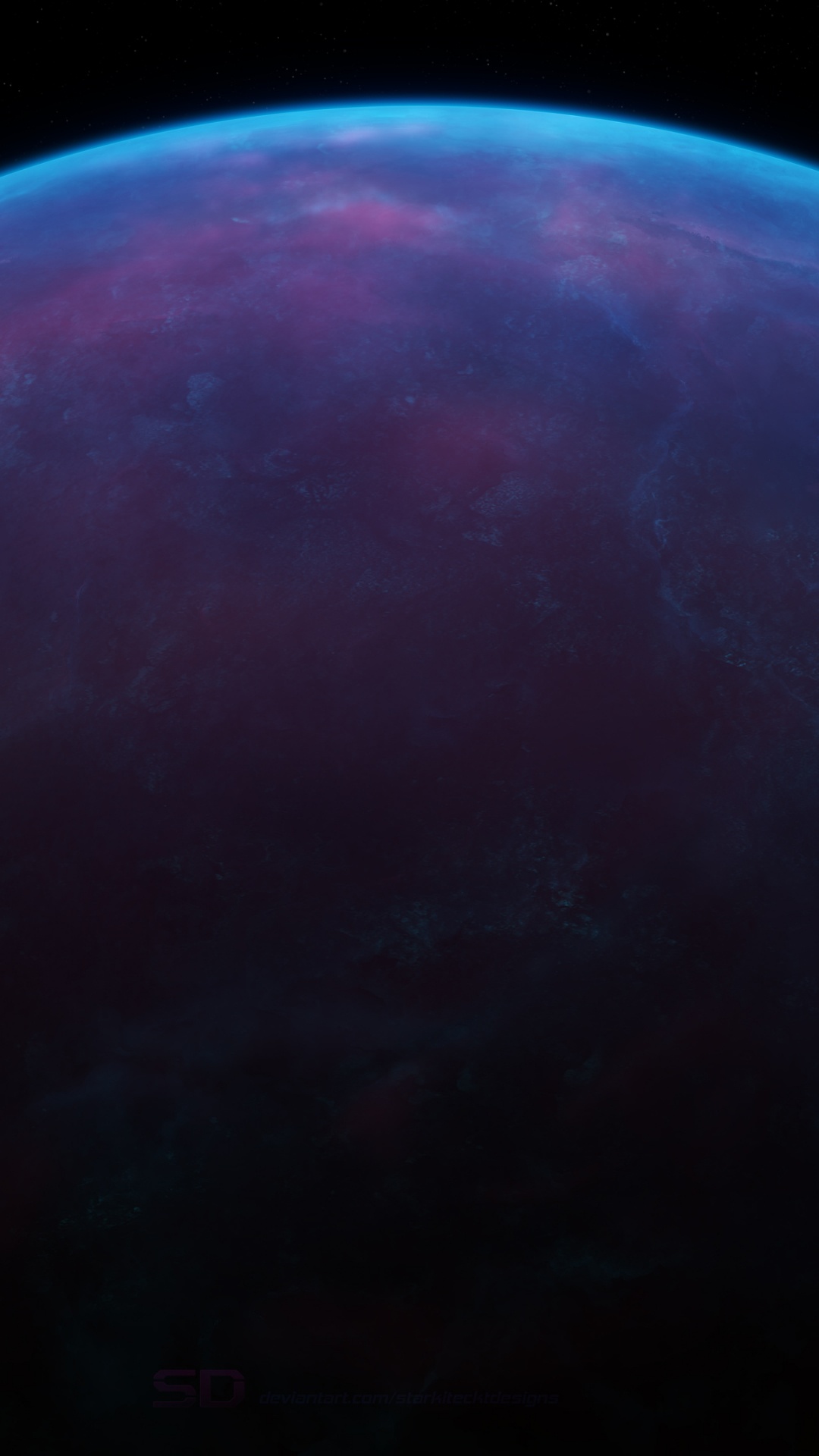 Обои полночь, сфера, астрономический объект, планета, темнота в разрешении 1080x1920