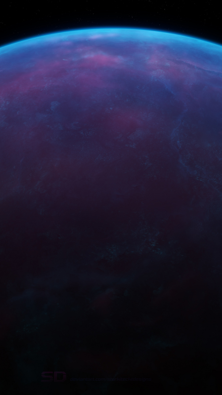 Обои полночь, сфера, астрономический объект, планета, темнота в разрешении 750x1334