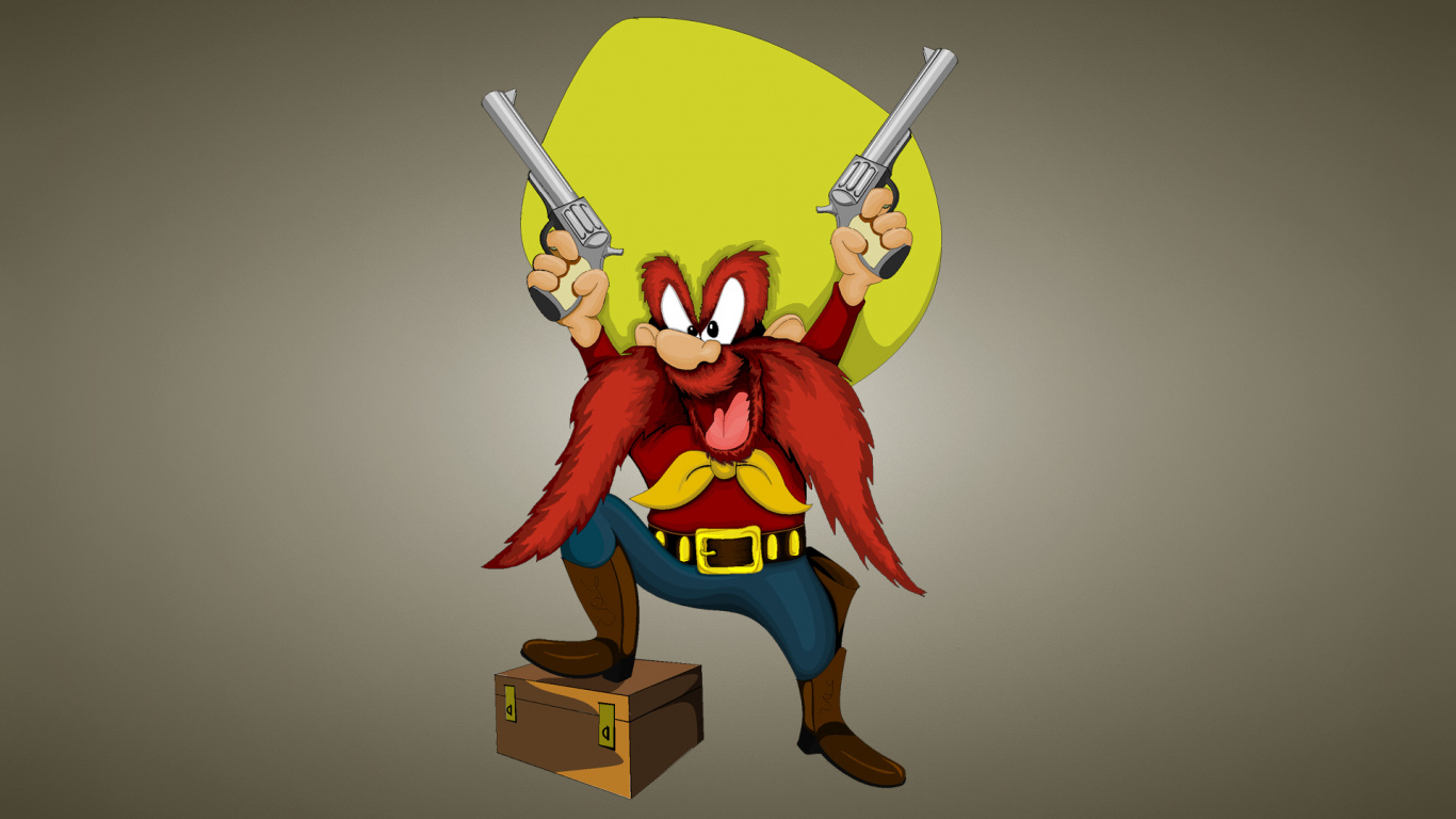 Обои мультфильм, мультик, иллюстрация, сумчатый дьявол, желтый в разрешении 1366x768