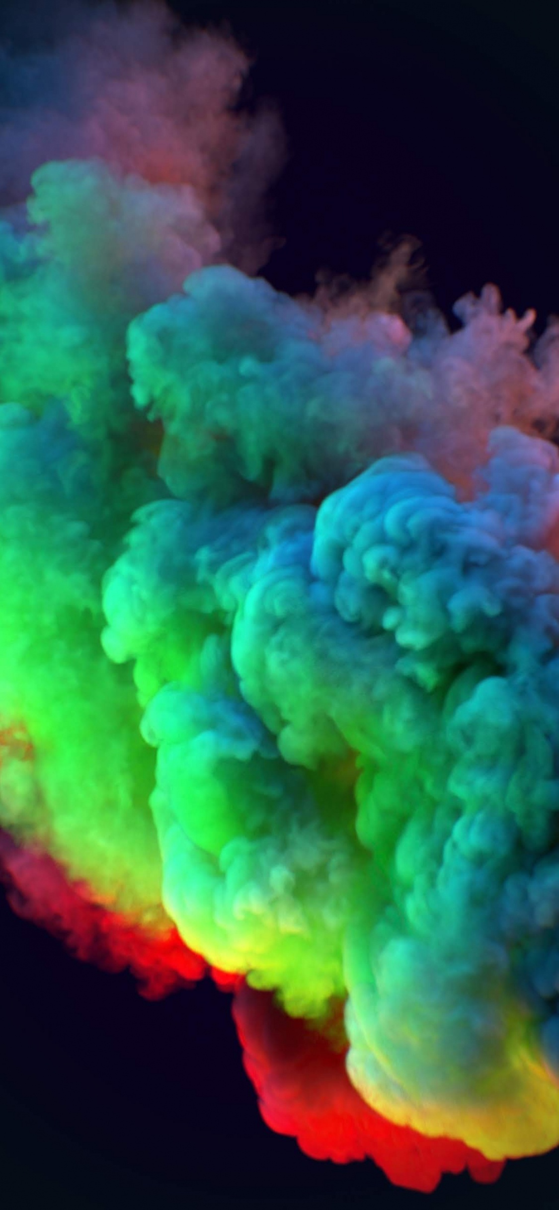 Обои Razer, Razer Phone 2, Razer Phone, красочность, Аква в разрешении 1125x2436