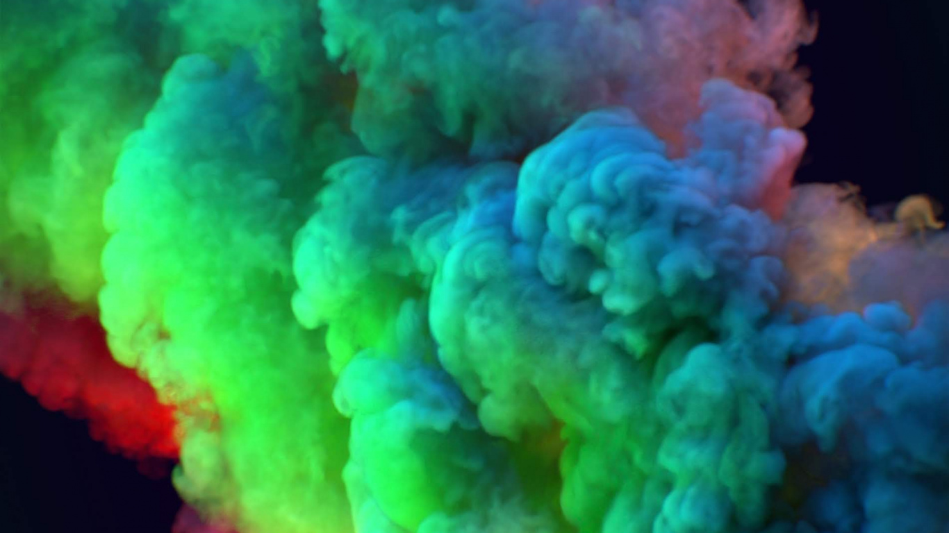 Обои Razer, Razer Phone 2, Razer Phone, красочность, Аква в разрешении 1366x768