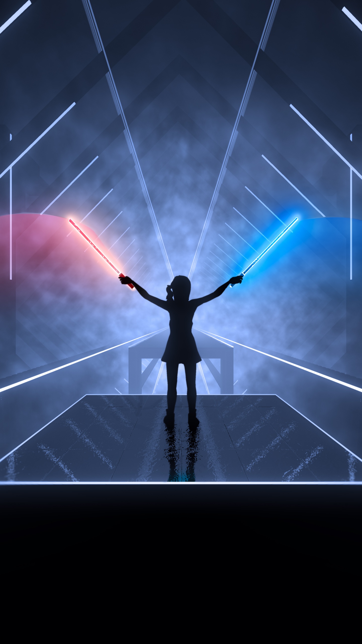 Обои Бить Шашкой, playstation vr, виртуальная реальность, playstation 4, Представление в разрешении 1440x2560