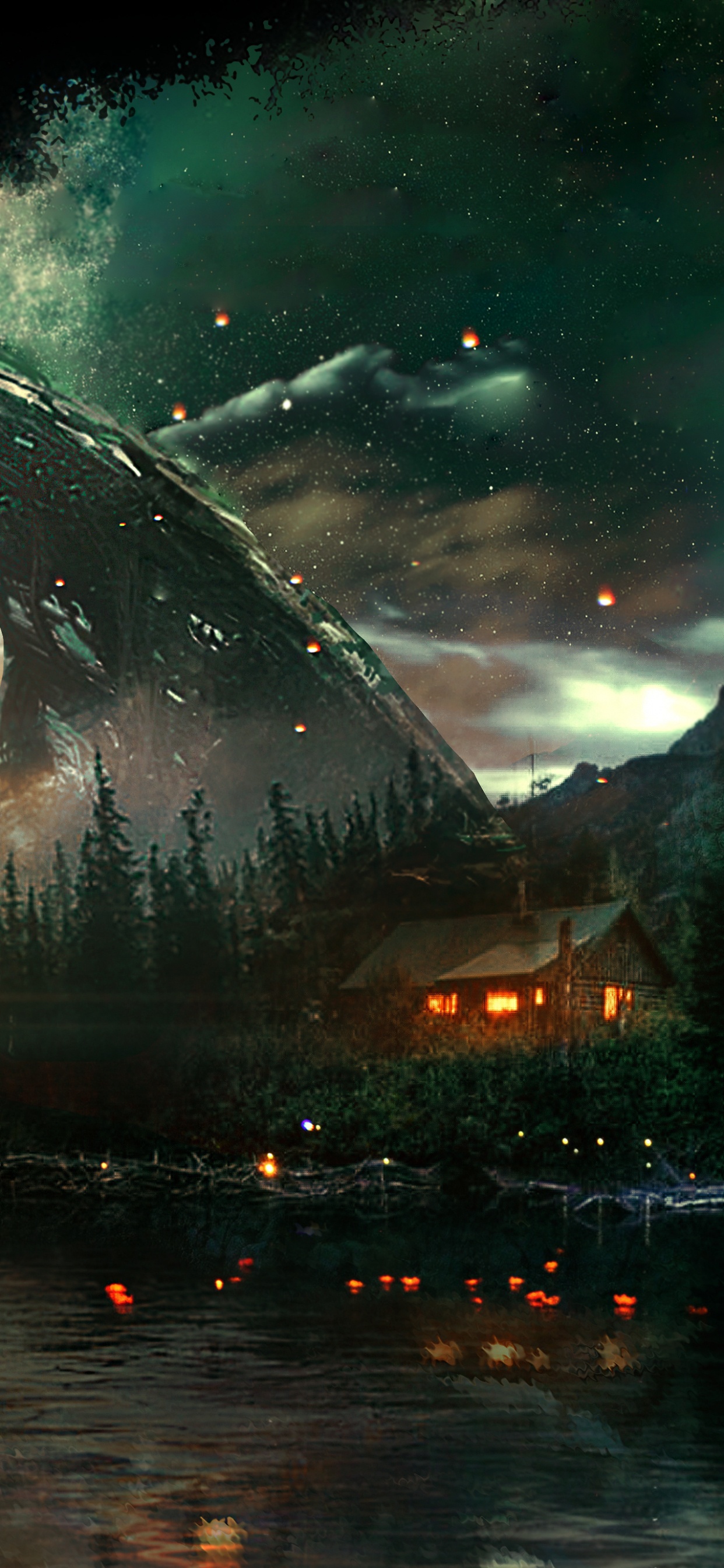 Обои природа, космос, иллюстрация, мир, атмосфера в разрешении 1242x2688