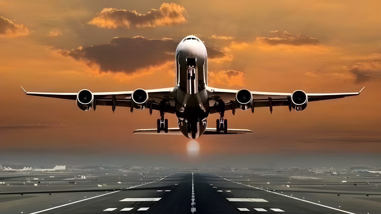 Обои самолет, самолеты, полет, реактивный самолет, авиация в разрешении 1280x720