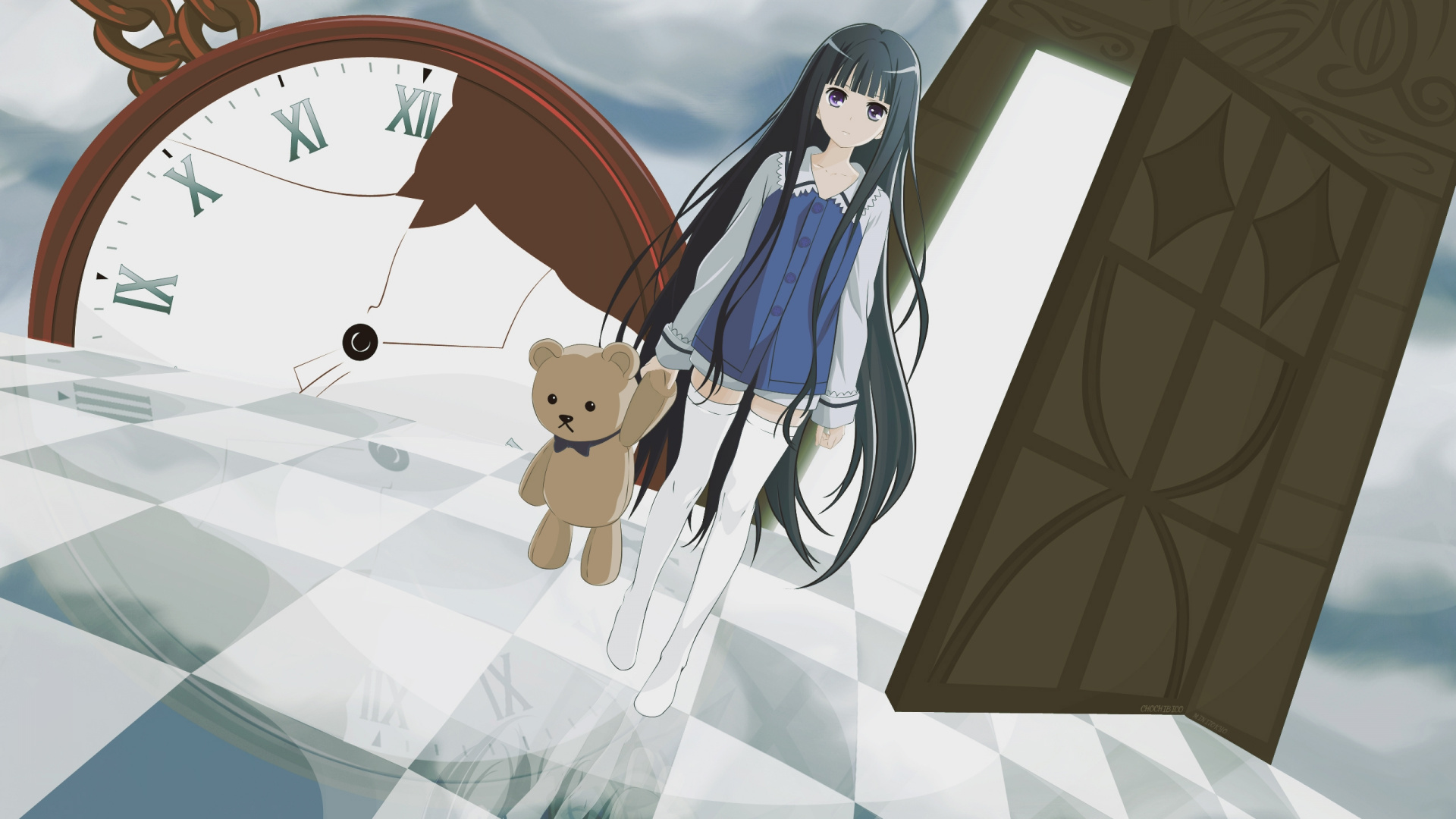 Обои мультфильм, иллюстрация, мангака, карикатура, девушка в разрешении 1920x1080