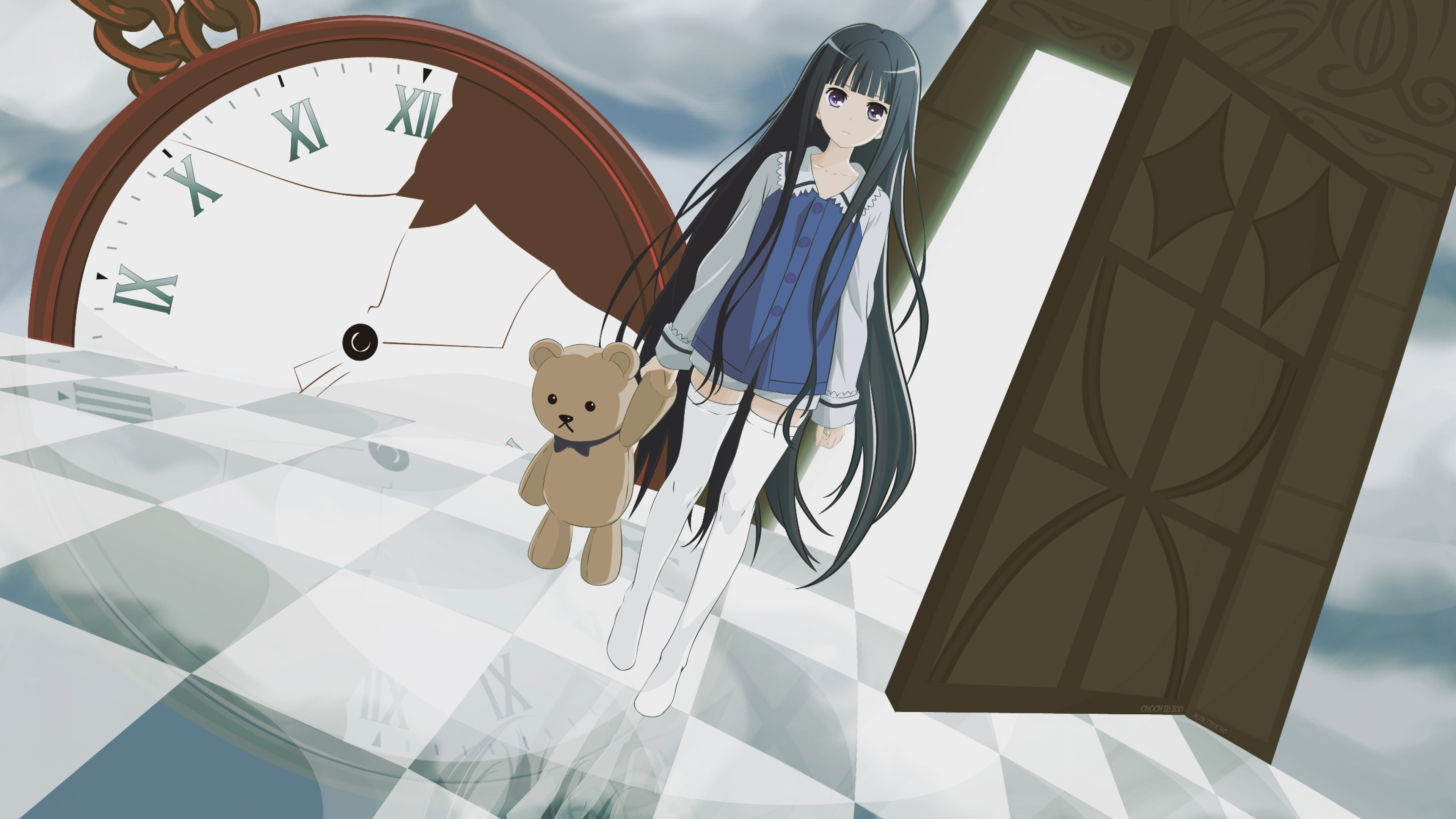 Обои мультфильм, иллюстрация, мангака, карикатура, девушка в разрешении 3840x2160