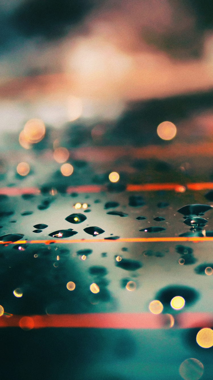 Обои вода, синий, падение, отражение, жидкий в разрешении 750x1334