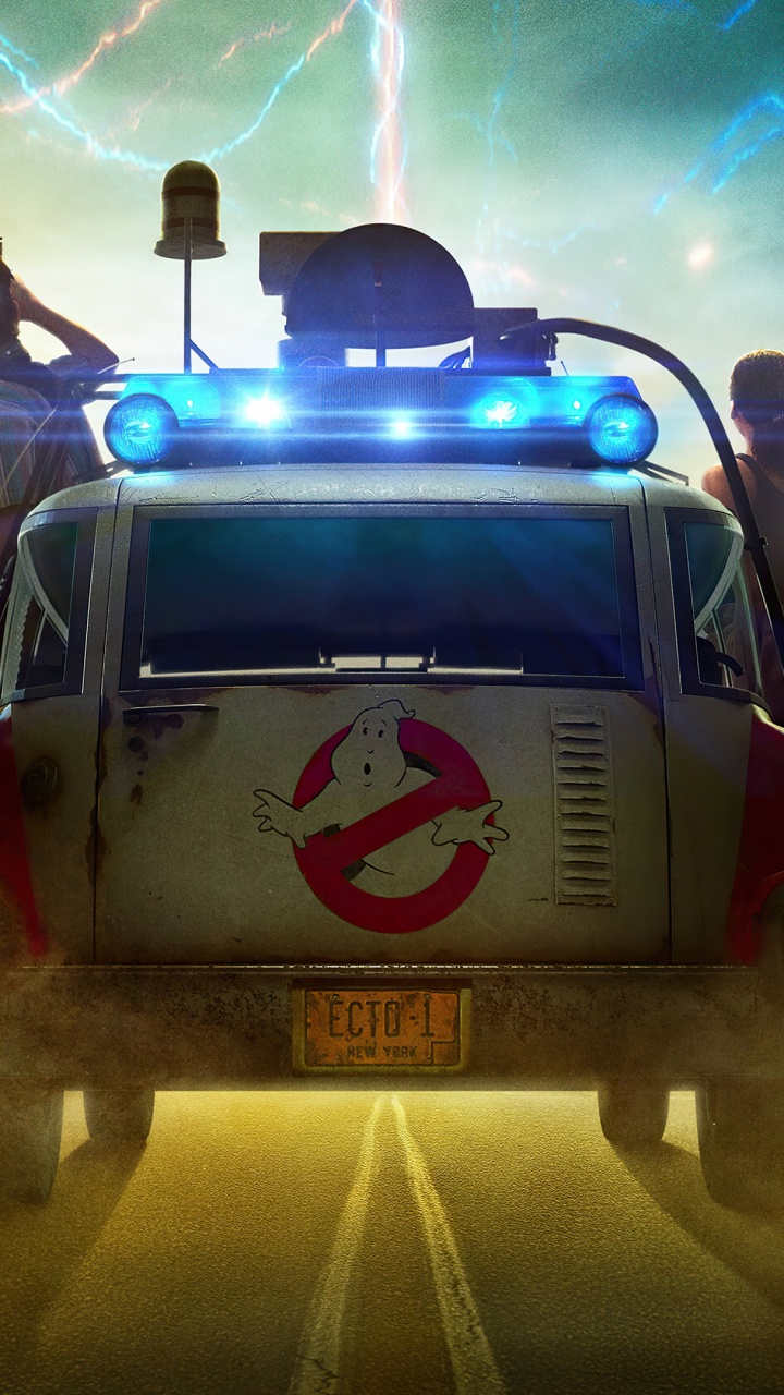 Обои Охотники за привидениями: Наследники, Коламбия Пикчерз, корпус призраков, экшн, постер в разрешении 720x1280