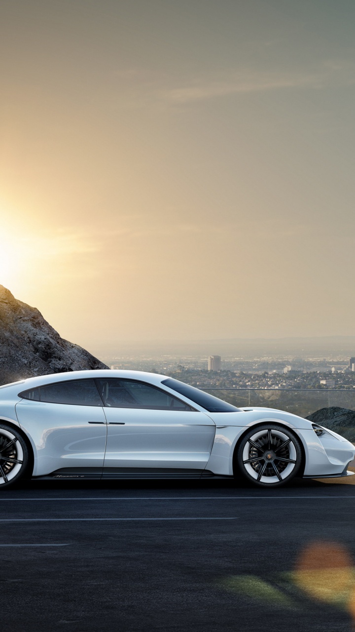 Обои Порше, авто, спорткар, Porsche Mission E, колесо в разрешении 720x1280