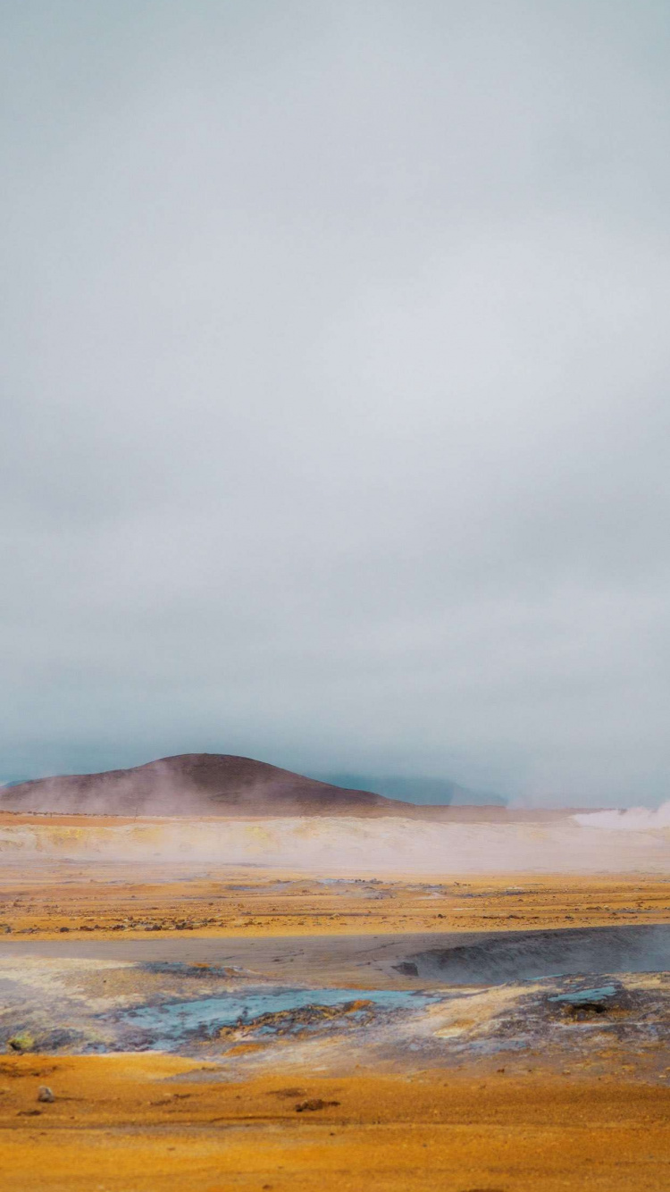 Обои вода, облако, нагорье, равнина, пейзаж в разрешении 750x1334