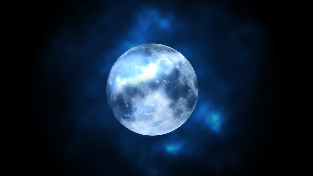 Обои луна, природа, атмосфера, астрономический объект, лунный свет в разрешении 1280x720