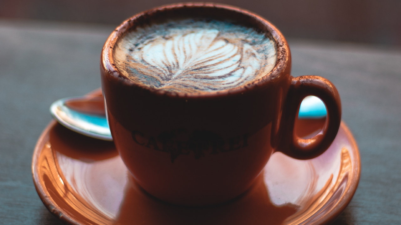 Обои кофе, кофейная чашка, чашка, кофеин, напиток в разрешении 1280x720