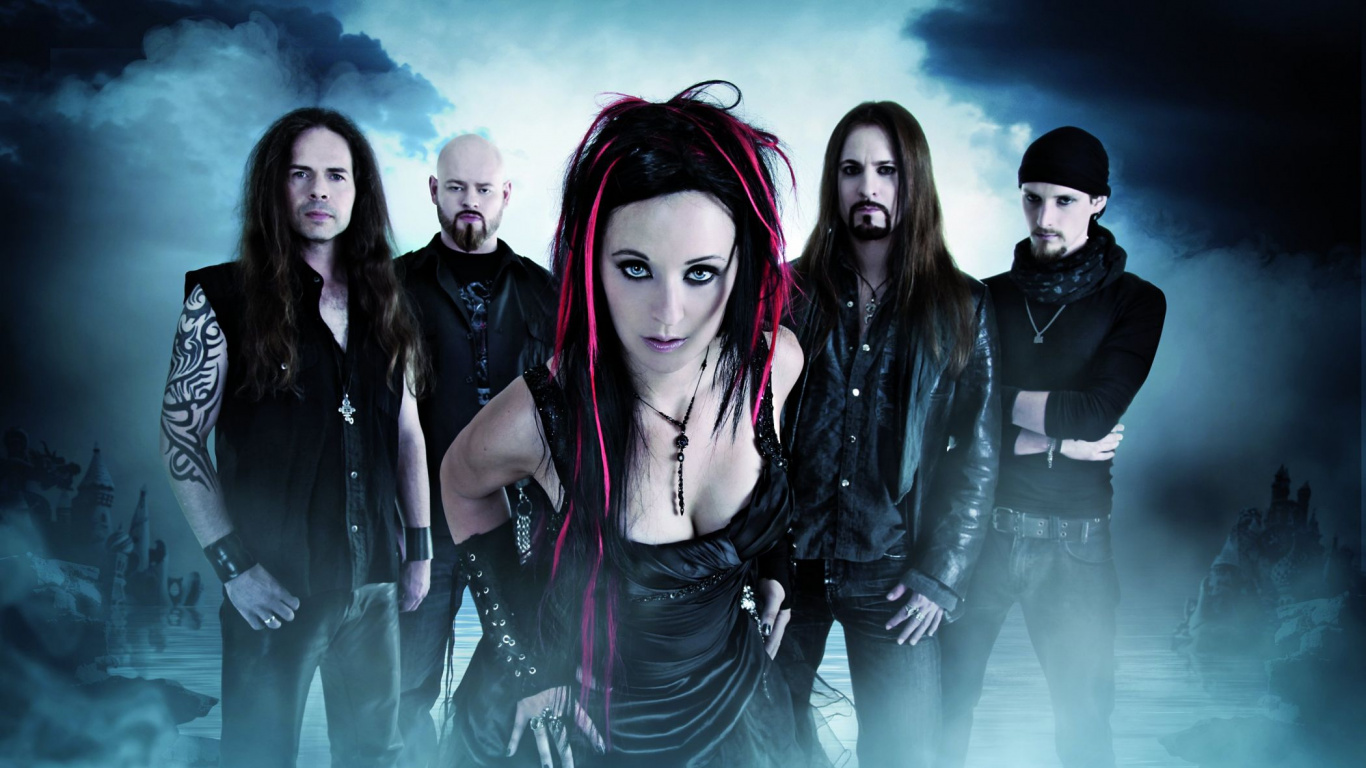 Обои Мануэла Kraller, Марко Хойбаума, Группы xandria, Neverworlds Конца, Симфоник-метал в разрешении 1366x768