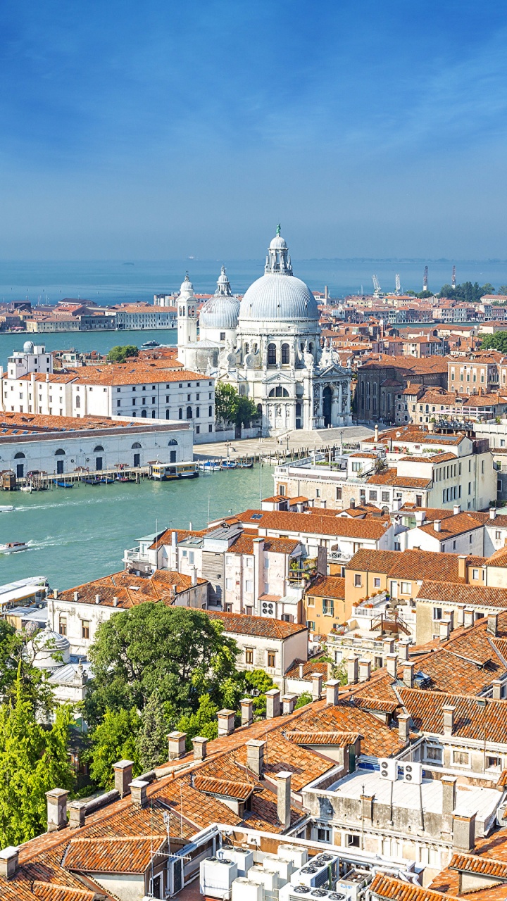 Обои Адриатическое море, живопись, постер, город, городской район в разрешении 720x1280