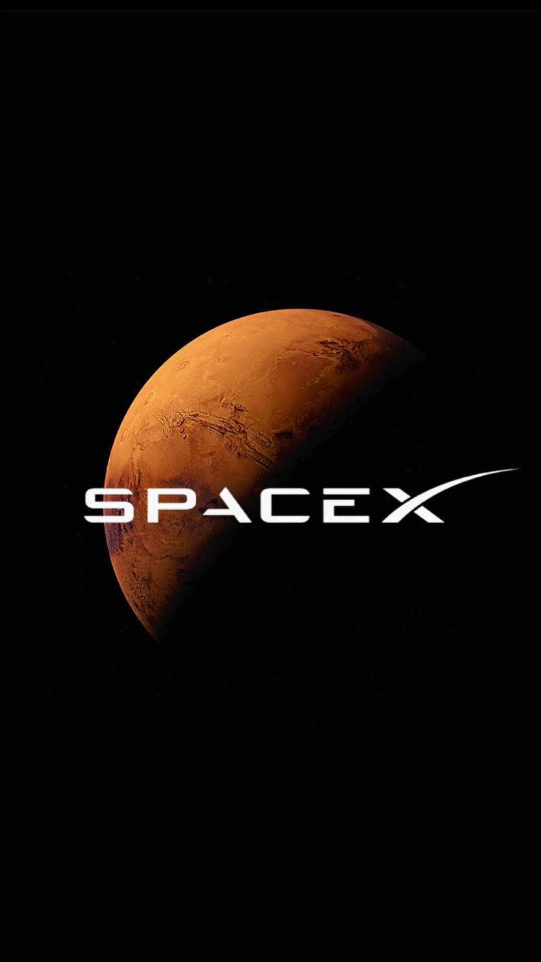 Обои SpaceX, Марс, атмосфера, луна, астрономический объект в разрешении 1080x1920