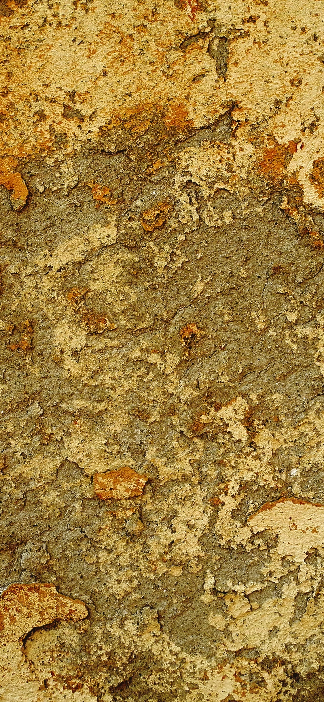 Обои стена, ржавчина, почва, рок, штукатурка в разрешении 1125x2436