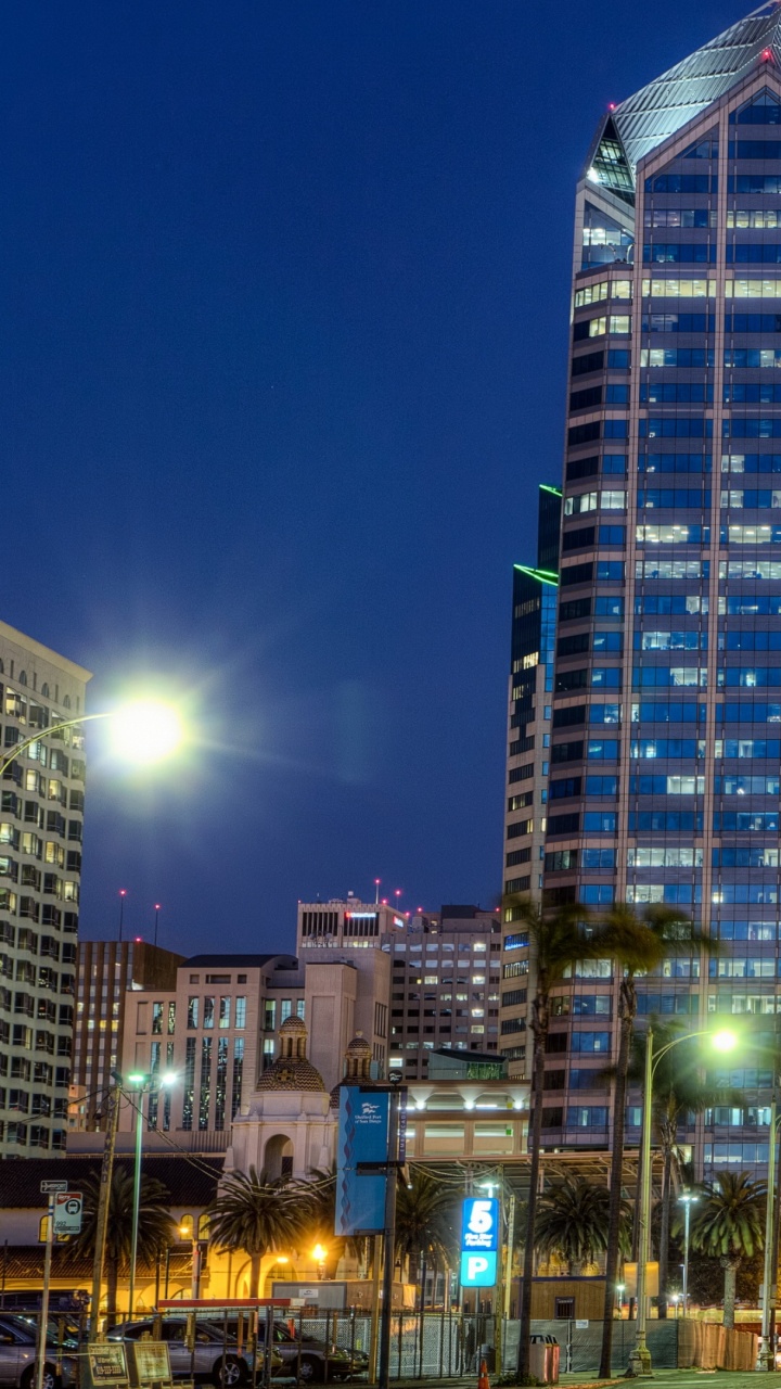 Обои Сан Диего, город, городской пейзаж, городской район, небоскреб в разрешении 720x1280