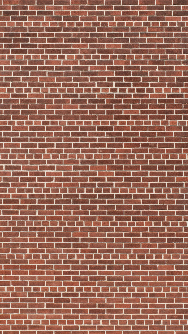 Обои кирпичная кладка, морилка, стена, кирпич, бумага в разрешении 750x1334