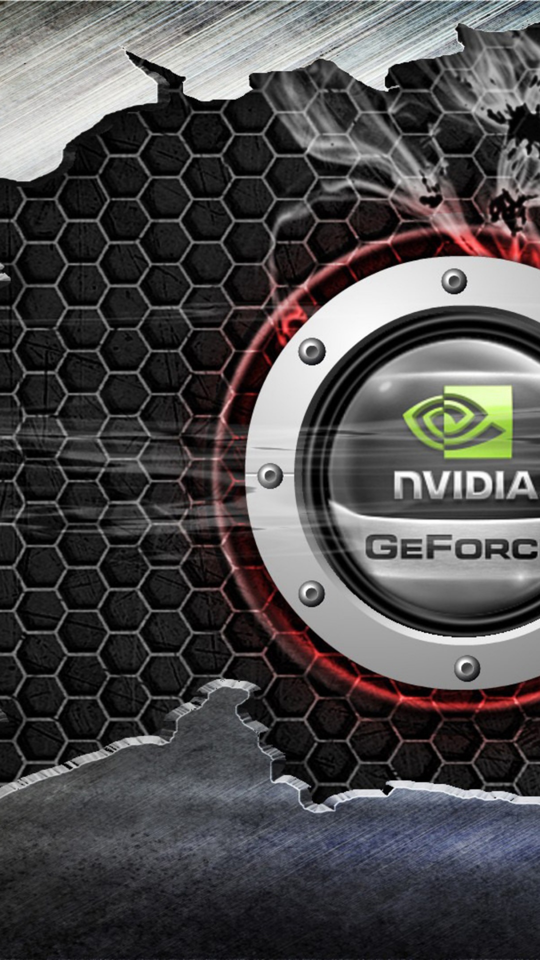 Обои nvidia, geforce, технологии, лого, графика в разрешении 1080x1920