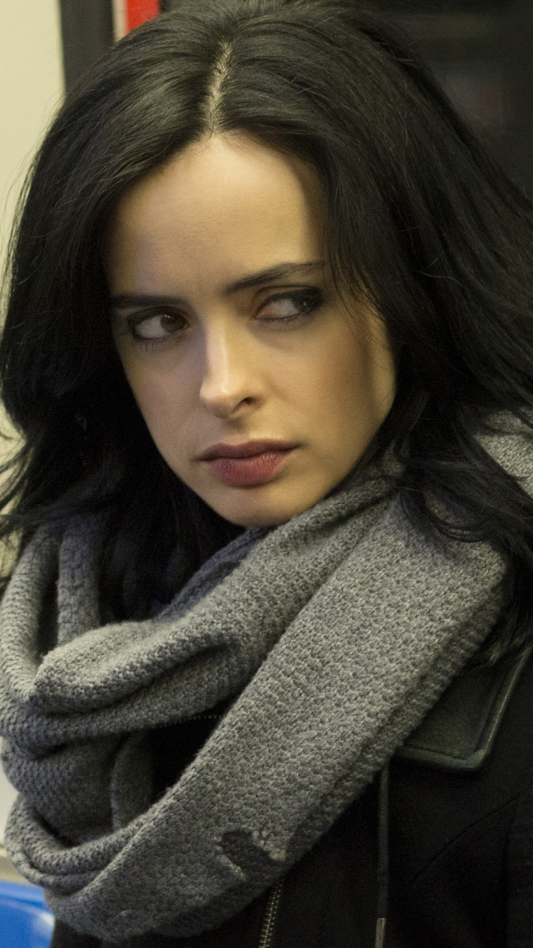 Обои Джессика Джонс, Krysten Риттер, нетфликс, marvel, волосы в разрешении 750x1334