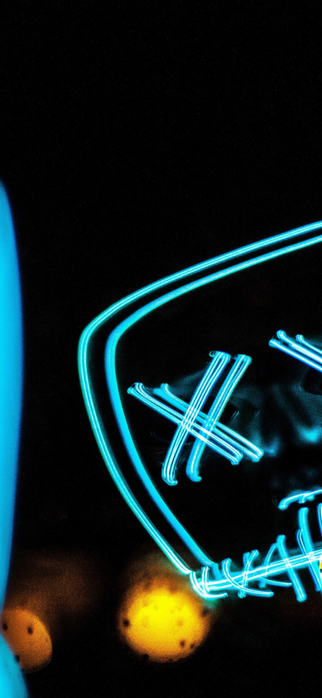 Обои синий, свет, освещение, бирюза, неон в разрешении 1125x2436