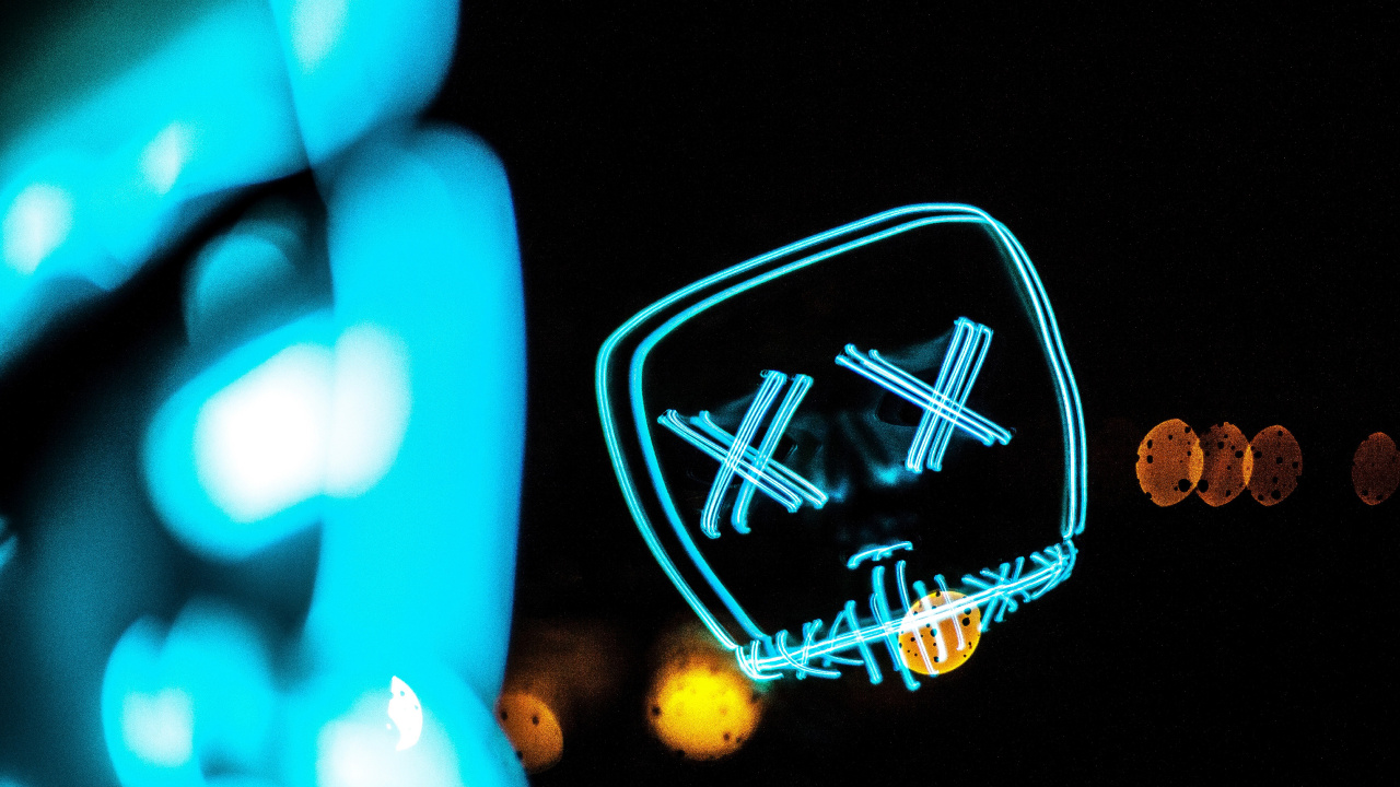 Обои синий, свет, освещение, бирюза, неон в разрешении 1280x720